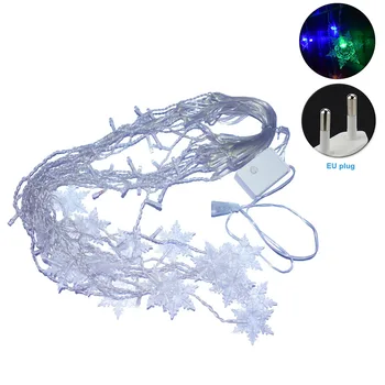 

Snow Flake Shaped Window Curtain Garden Festival Home LED Fairy Light Waterproof Hanging Wedding Party Bedroom Christmas Decor