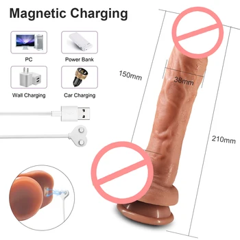 Wireless Remote Thrusting Dildo Vibrator Layer Silicone Super Big Heating Realistic Penis Dildos Sex Toys For Women Adults Shop 4