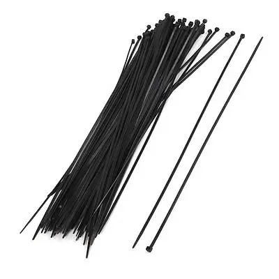 

4.4mm x 450mm Self-Locking Black Nylon Cable Zip Wire Tie 100 Pcs
