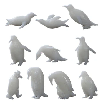 

10 Shapes Silicone Mini Penguin Modeling Resin Mold Resin Jewelry Fillings Craft