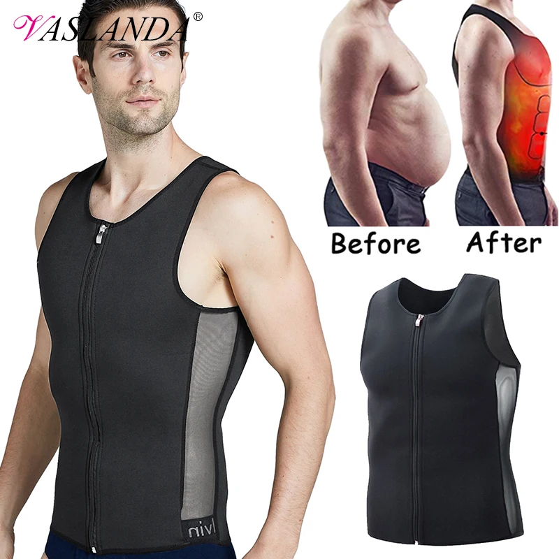 Мужской жилет для похудения формирователь тела компрессионные рубашки