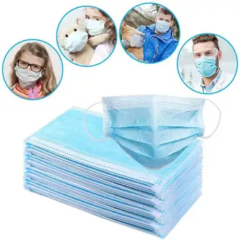 

10/20/30/50 /100 pcs Anti-Pollution 3 Laye Mask dust protection Disposable Face Masks Elastic Ear Loop Dust Filter Safety Mask