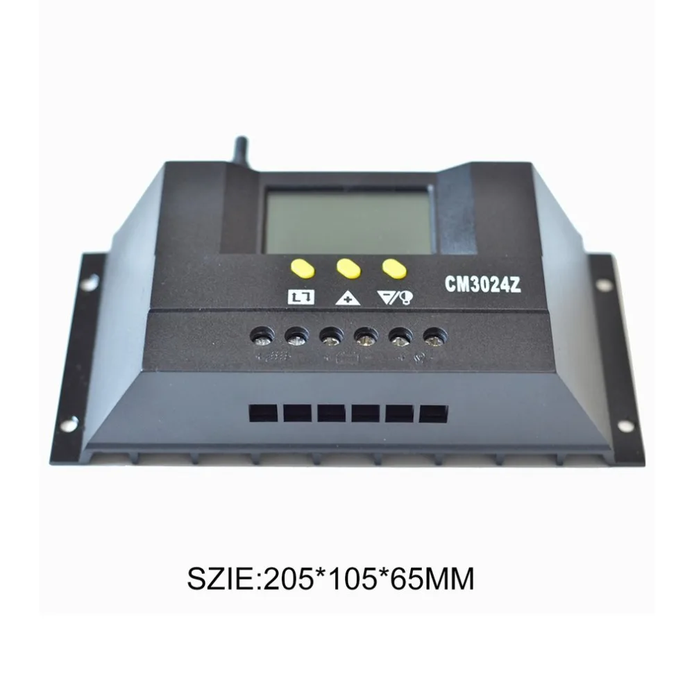 Портативный Солнечный контроллер заряда для фотоэлектрических систем резервного копирования светильник ЖК-дисплей 12V 24V режимы Auto, PWM