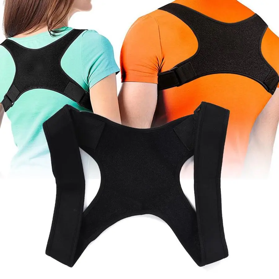 Posture Corrector Double Band Adjustable Elastic Back Brace Shoulder