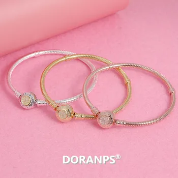 

DORANPS 18K Rose gold plated bracelets charm snake chain for women jewelry gifts girlfriend