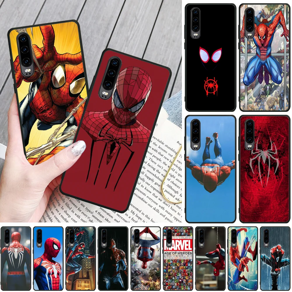 BaweiTE Transparent Marvel Spider-Man Cover Phone Case for Huawei P9 10 lite P20 pro P30 Psmart mate 20 | Мобильные телефоны и