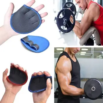 

Anti Skid Weight Lifting Training Gloves Unisex Fitness Grips Pads Press Bench Dumbbell Sports Palm Hand Protector Exercise X7M3