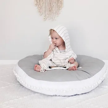 

Fashion children rug Cotton Wool Ball Fabric Thickened Rug Baby Crawling Mat Children Room Decoration 90x90x5cm#guahao