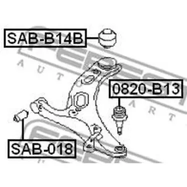 Сайлентблок задний переднего рычага Subaru Legacy B14 09-14 FEBE
