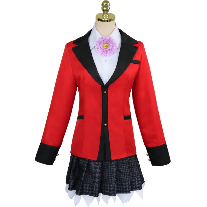 4 шт. костюмы для косплея аниме Kakegurui Jabami Yumeko Униформа японских школьниц куртка +