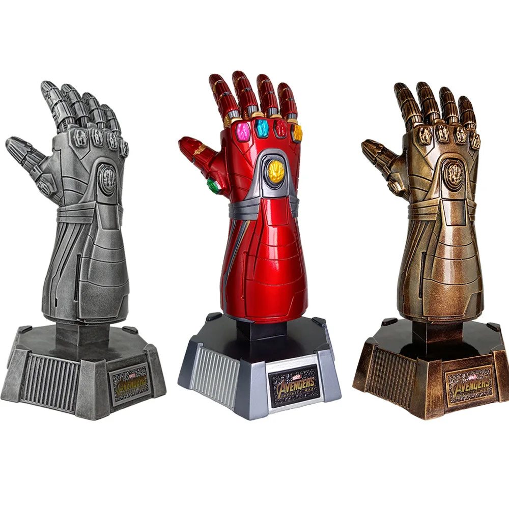 

Marvel Avengers Ironman Infinity Gauntlet Gloves Resin Statue Figure Model Toys for Collection