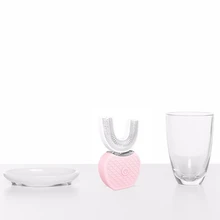 HTHL-360 градусов Беспроводная Usb зарядка ленивый автоматический Sonic силиконовая электрическая зубная щетка отбеливание зубов щетка для чистки инструментов