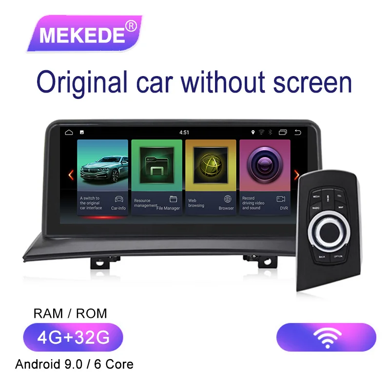 MEKEDE ips экран Android 9,0 4+ 32G Автомобильный gps Navi экран для BMW X3 E83 2003-2009 мультимедийный рекордер BT wifi Google 4+ 32G ram - Цвет: CAR DVD