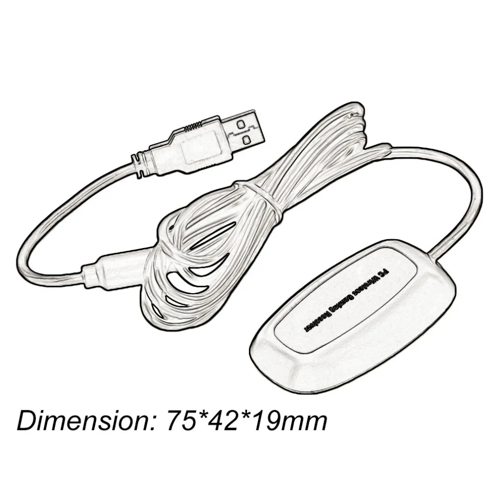 USB 2,0 PC беспроводной контроллер игровой USB ресивер Адаптер для microsoft для xbox 360 с CD
