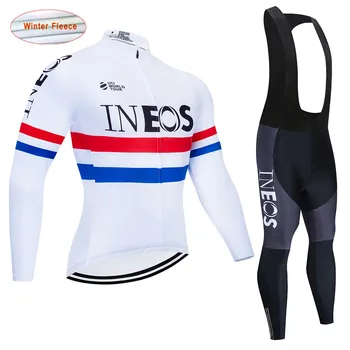 

Winter Long Cycling Set Thermal Fleece Bicycle Clothing Pro Team Bike Downhill Jersey Skinsuit MTB Clothes Roupa De Ciclismo