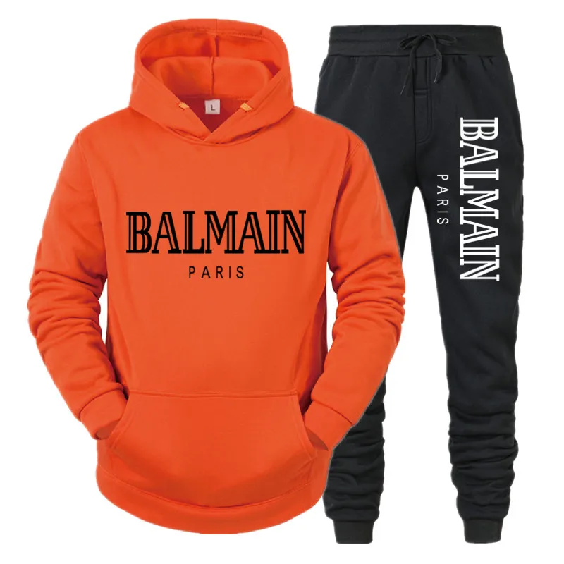 

Men ClothingHoodie Men's Sweatshirt 100% Cotton Pullover 2 Piece Set Tracksuit Fashion Brand Winter Clothes Men Hoodies+Pants
