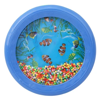 Niebieski Ocean Wave Bead Drum ryby muzyczne zabawki edukacyjne dla dzieci muzyka oświecenie dzieci dziecko nauka oyuncak tanie i dobre opinie LAIMALA CN (pochodzenie) 7-12m 25-36m 4-6y Z tworzywa sztucznego Nieelektryczna Do nauki 5 zakresów Instrument dla dzieci