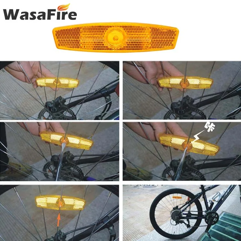 1Pair bicycle spoke reflector warning light bicycle wheel rim reflective JKCA