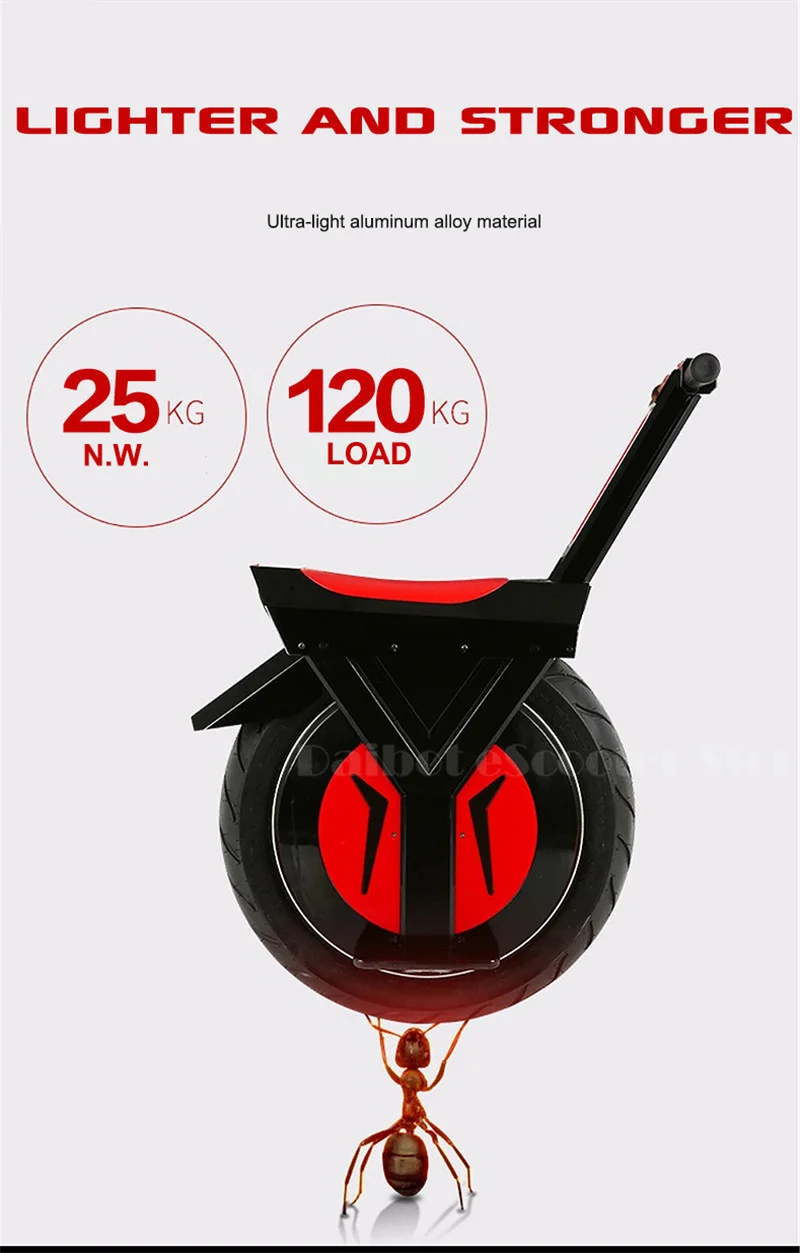 Daibot Monowheel Electric Unicycle One Wheel 17 Inch Electric Scooters Motor 500W 60V Electric Monowheel Scooter For Adult       (14)