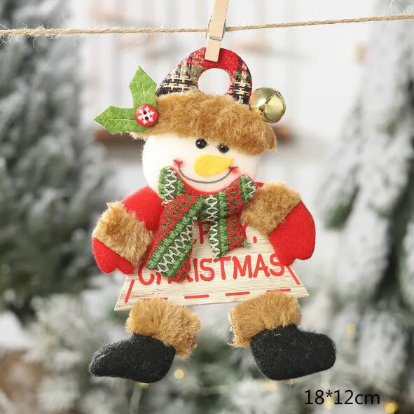 26 Год Милые новогодние куклы Санта-Клаус/Снеговик/Лось Noel Рождественская елка украшение для дома Рождество Navidad подарок для детей - Цвет: 26