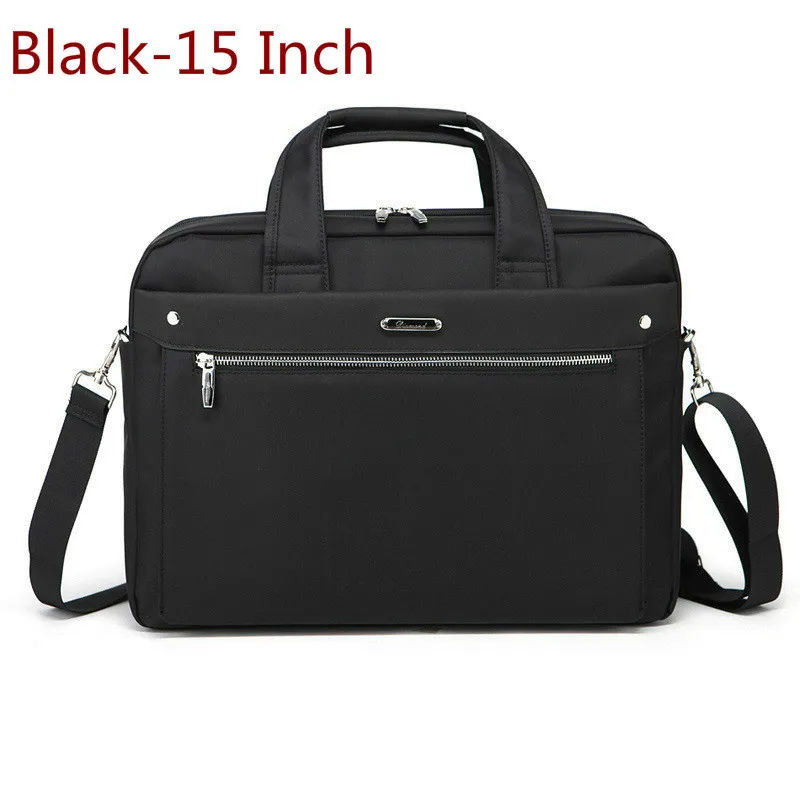 Black-15 Inch Мужской портфель s для ноутбука, деловые сумки для 15,6 дюймов, портфель для ноутбука, сумка, мужская сумка, женский портфель, s сумки через плечо - Цвет: Black-15 Inch