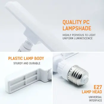 

E27 LED Lamp AC 85-265V 110V 220V Bright T Shaped Bulb 12W 1100LM Universal Q0KF