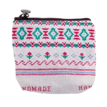 

New Small Canvas Purse Zip Candy Color Retro Mini Coin Change Purse Key Car Pouch Little Money Bag Lady Mini Coin Wallet