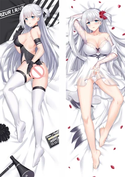 

Anime Azur Lane Hood Dakimakura Cover Enterprise & Laffey Bolster Case Illustrious & Haman Long Hugging Belfast Body Pillowcase