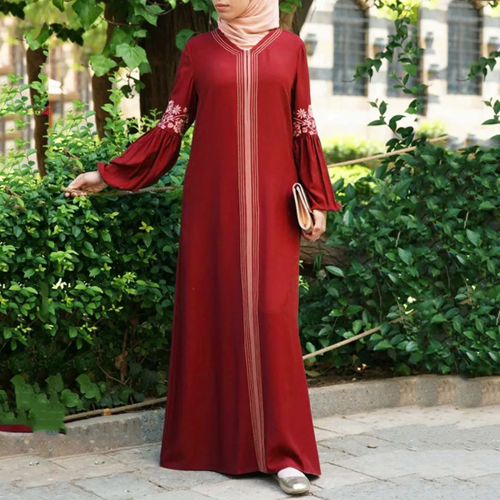 Мусульманское платье abaya, длинное платье, Ближний Восток, Рамадан, Арабский исламский стиль, одежда с принтом, винтажный кафтан, исламские макси платья, W905