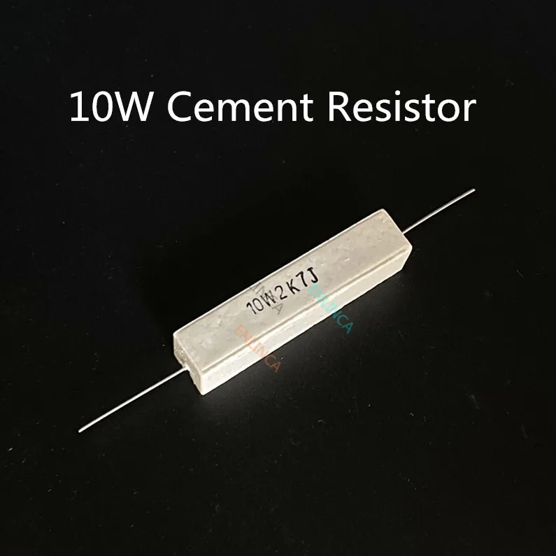 

10pcs 10W 5% Cement Resistor Power Resistance 0.1 ~ 10K 0.1R 0.5R 10R 50R 0.22 0.33 0.5 1 2 5 8 10 15 20 25 30 100 1K 2K Oohm