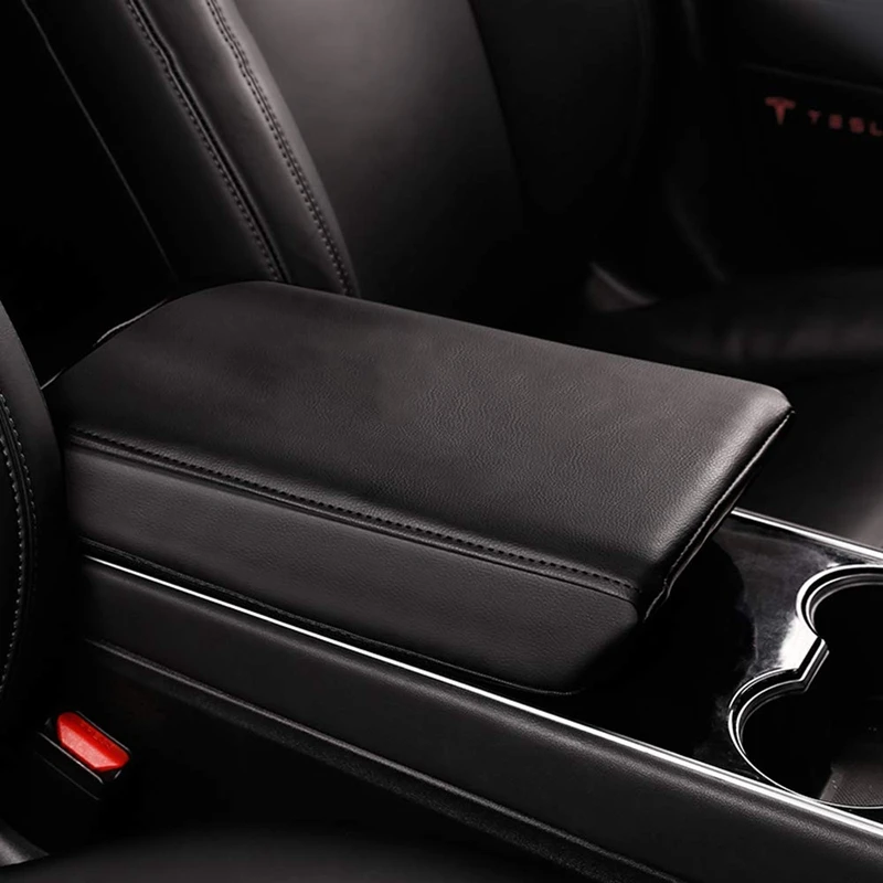 Авто Крышка центральной консоли подлокотник коробка Pad для Tesla модель 3