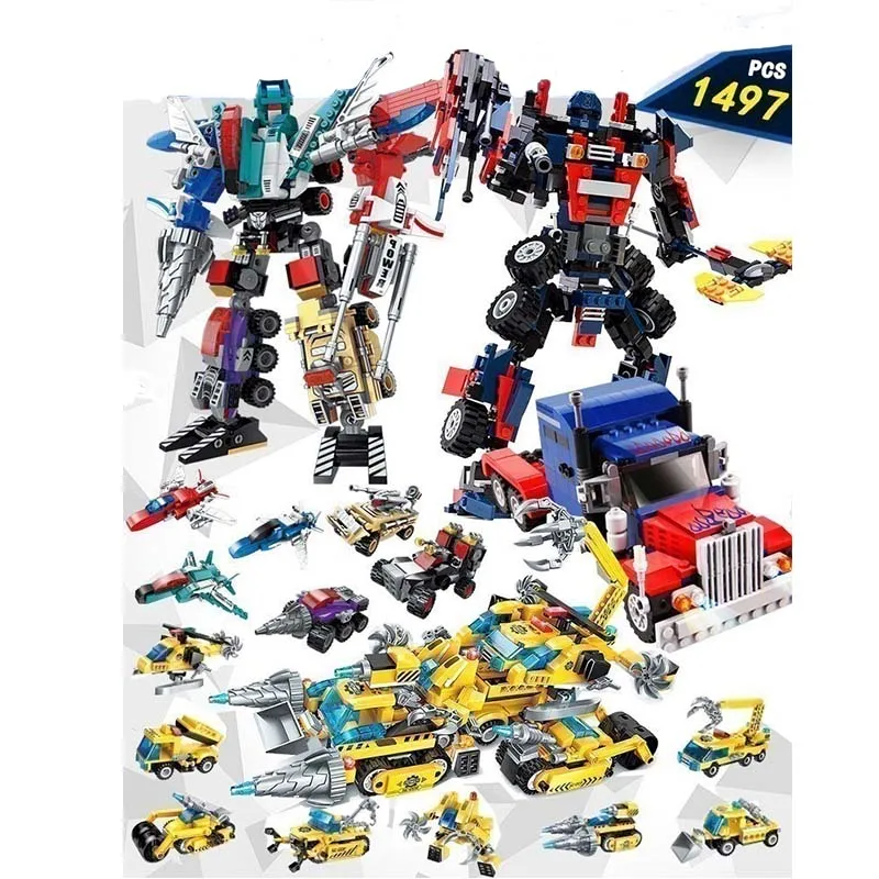 Киносъемная серия technology Optimus Prime robot war Mecha модель грузовика строительные блоки
