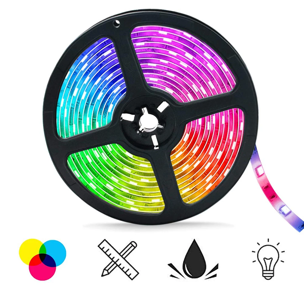 

RGB LED Strip Lights Kits Smart WIFI Remote Control LED Tape Lights Color Changing with Power Supply for Room Bedroom TV Party