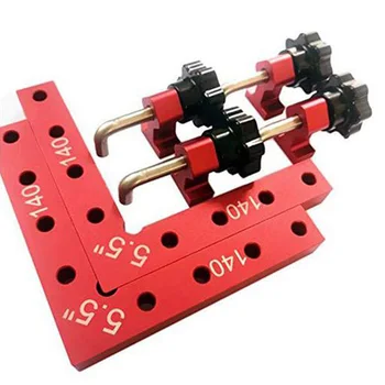 

6Pcs/Set 90 Degree Positioning Square 5.5 X 5.5 Inch Right Angle Clap 140X140Mm L Ruler Woodworking Carpenter Tools