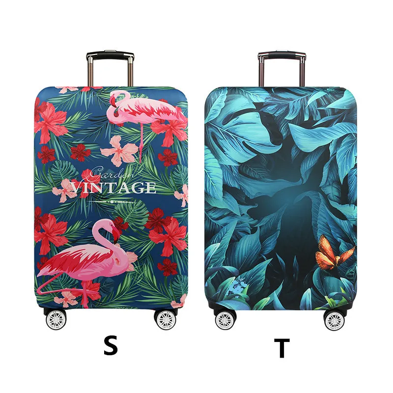 JULY'S SONG Thicken Suitcase Cover For 18-32Inch Suitcase Luggage Protective Cover Travel Trolley Elastic Luggage Cover