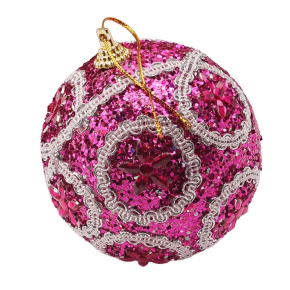 Легкий Блестящий пенопластовый шар-безделушка Рождественская елка подвесное праздничное украшение поставляется с собственной вешалкой легко повесить