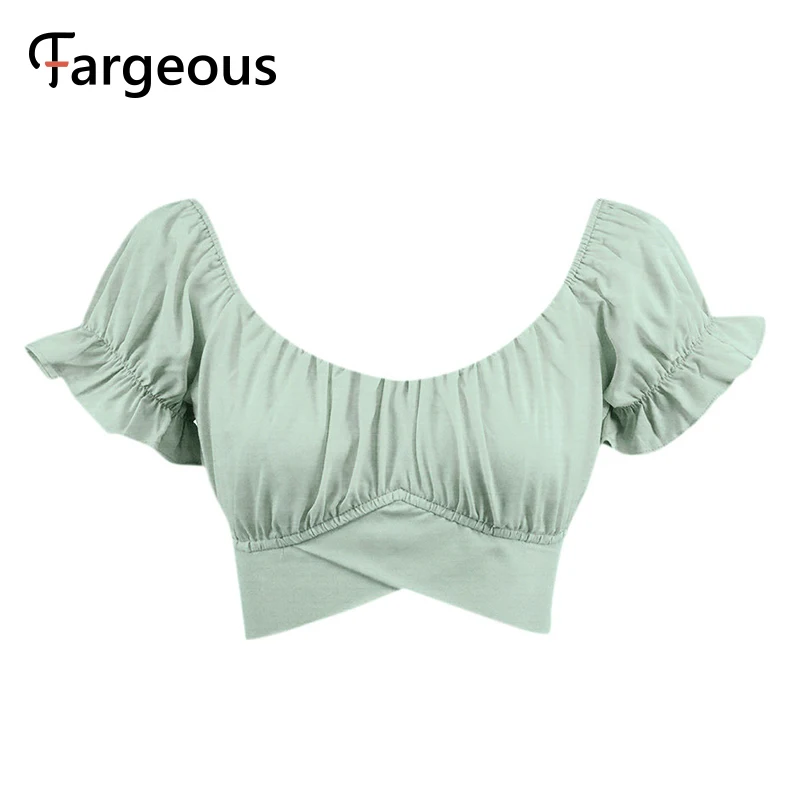 Женский короткий топ с открытой спиной Fargeous однотонная повседневная короткая