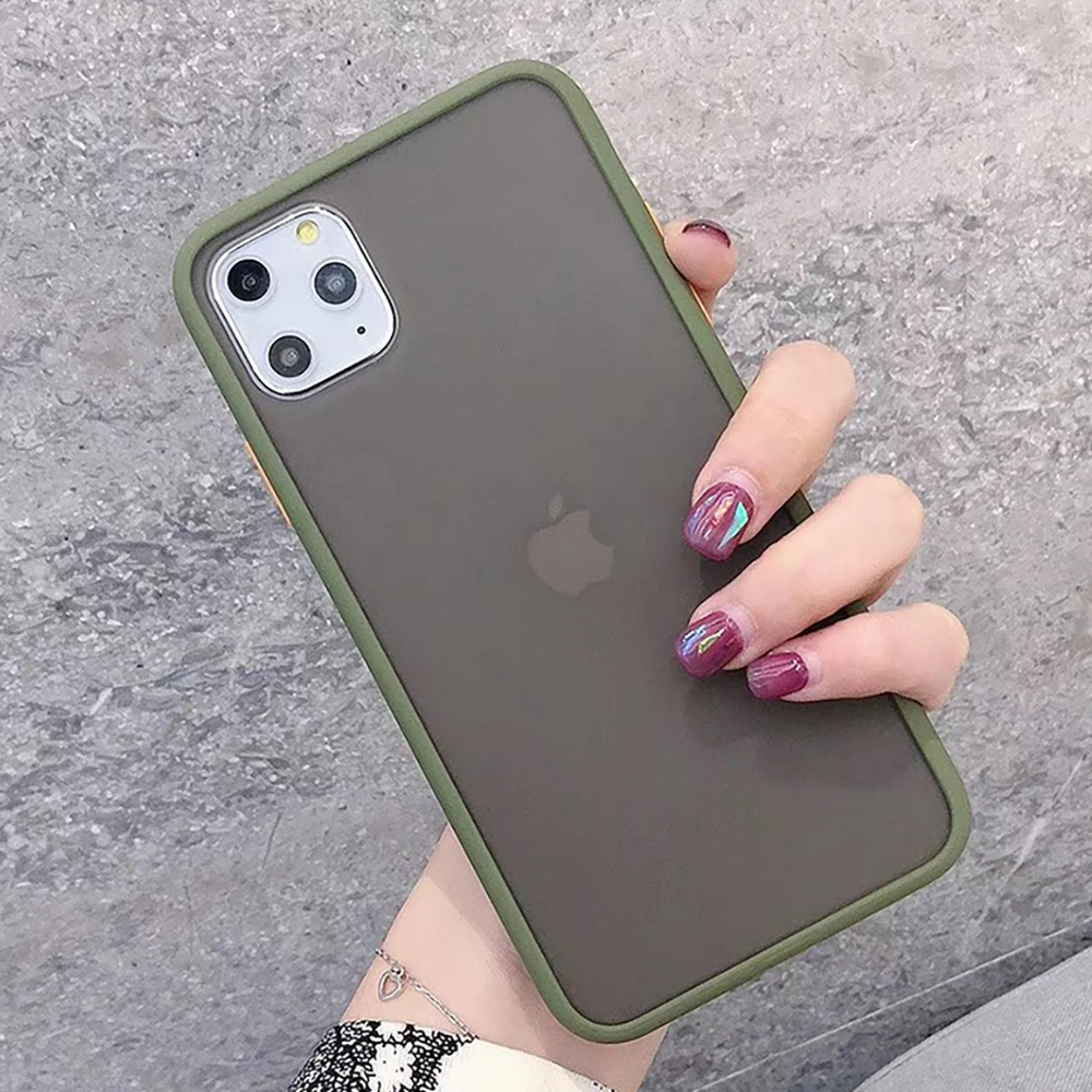 

Luxury Transparent Matte Case For iphone 11 Pro MAX XS XR X Shockproof Silicone soft Phone Case For iPhone 6 6s 7 8 Plus Cover
