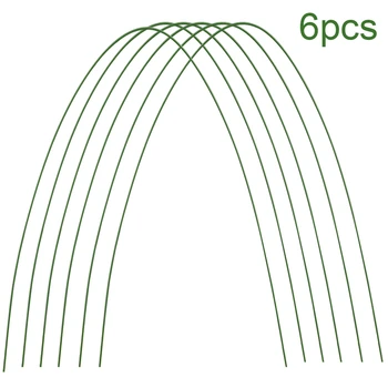 

6 Pcs Greenhouse Hoops Plant Hoop Grow Garden Tunnel Hoop Support Hoops Plant Holder Tools for Garden Stakes Farm Agriculture