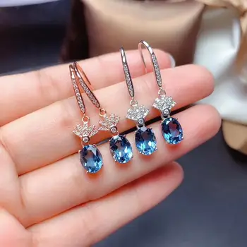 

Topaz Ring Natural And Real Topaz Earring 925 sterling silver Fine jewelry Topaz Earring