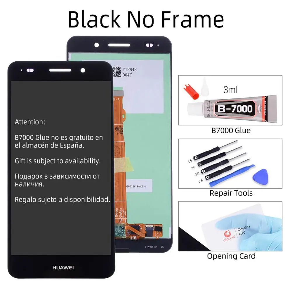 Black No Frame 5,5 ''Дисплей для HUAWEI Y6 II ЖК-дисплей Дисплей Сенсорный экран дигитайзер с рамкой Y6II Холли 3 CAM-L23 CAM-L03 CAM-L21 CAM-AL00 - Цвет: Black No Frame