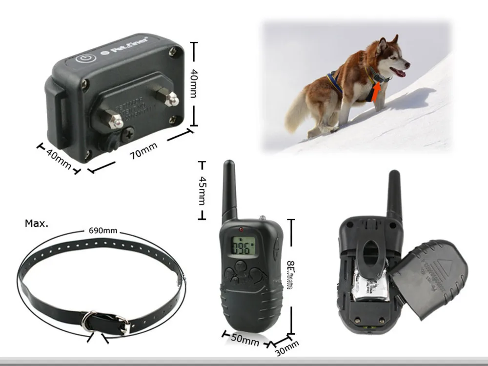 300 м Пульт дистанционного управления, беспроводной пульт дистанционного управления, одна поддержка, одна функция для домашних животных, может заряжать полностью водонепроницаемый приемник для собак