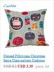 Наволочка для подушки с милым принтом Санта Клауса и снежинки, чехол для подушки с шариком для волос, праздничный домашний декор, анимированные cojines almofadas