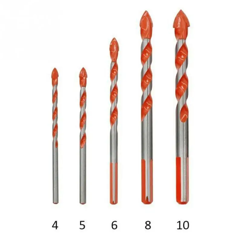 Home Multifunctional Triangle Shank Drill Bit Set Woodworking Professional Spiral Groove Wear Resistance Alloy Portable Smooth