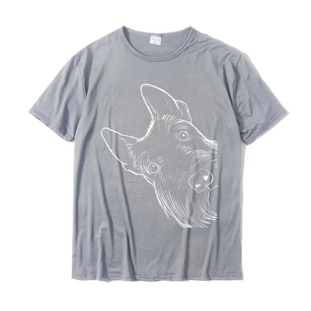 Design Geek Tops Tees Short Sleeve for Adult 100% Cotton Autumn Crew Neck T-shirts Normal Tee Shirts 2021 New Drop Shipping Womens Funny Scottie Dog Scottish Terrier V-Neck T-Shirt__31930 grey