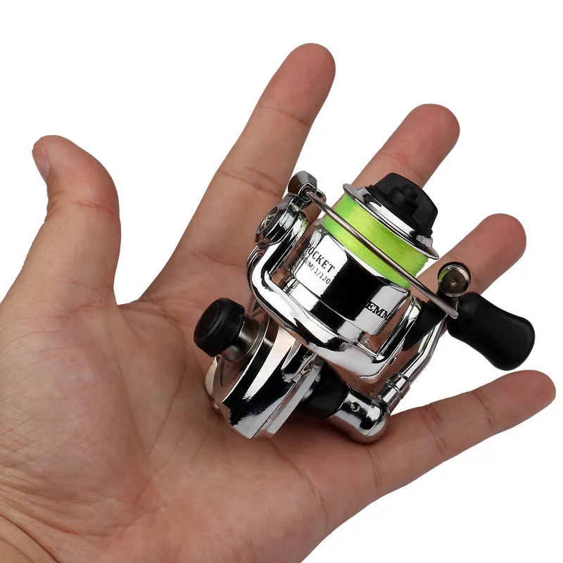 

EMMROD HOT Mini100 Pocket Spinning Fishing Reel Alloy Fishing Tackle Small Spinning Reel 4.3:1 Metal Wheel Pesca Small Reel