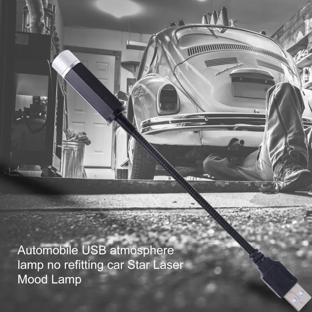 Автомобильный Usb Led атмосфера огни декоративные лампы аварийного освещения Универсальный ПК Портативный резьбой раструбного соединения для игры