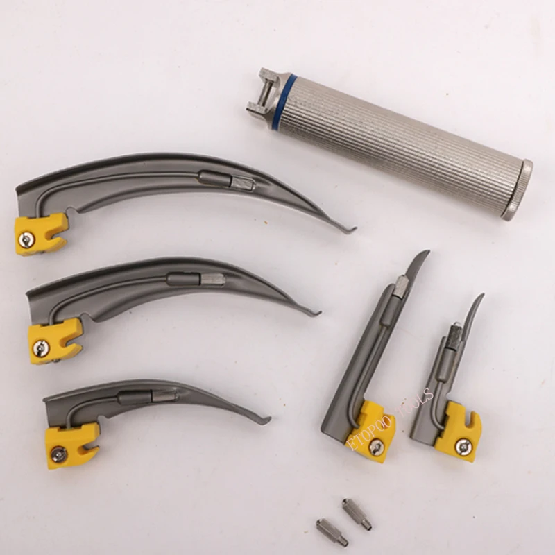 Anesthesia throat mirror Intubation stainless steel Laryngoscope Adult child Fiber optic laryngoscope Tool Parts