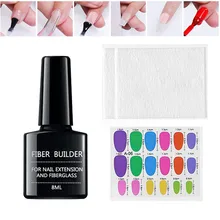 Волоконный гель для наращивания ногтей, шелковая палочка для наращивания ногтей, лампа для выпекания, нижний слой уплотнения, клей для фототерапии, УФ-гель для наращивания ногтей
