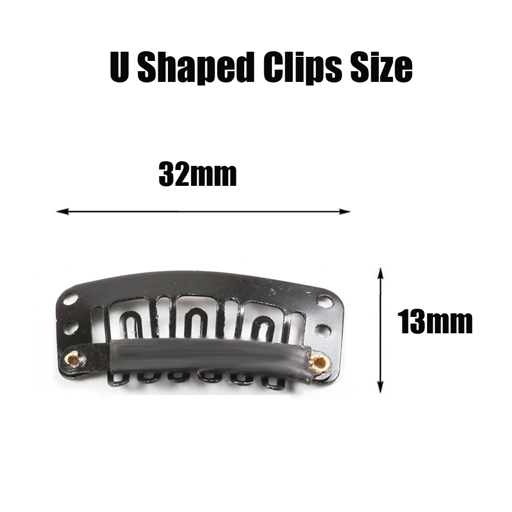U Shaped Wig Clips Metal Snap Clips for Hair Extensions Barrette Salon Grip Pins Hair Styling Tools Accessory Tool